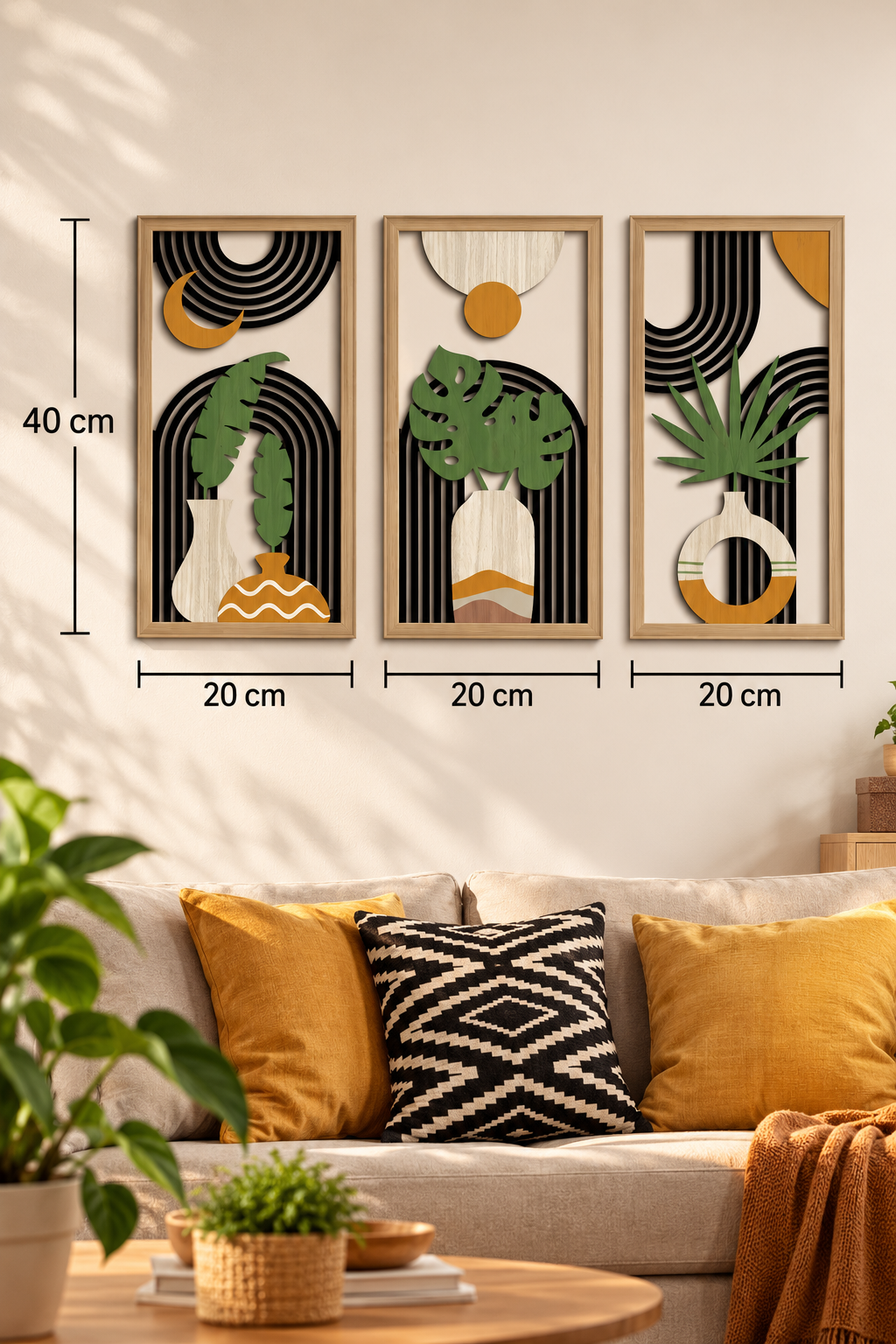 3 Boho Wall Art Pieces