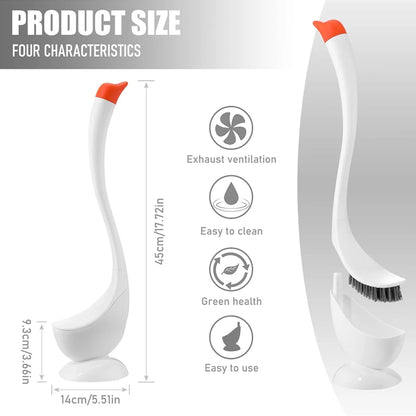 Escova Sanitária em Formato de Cisne com Suporte