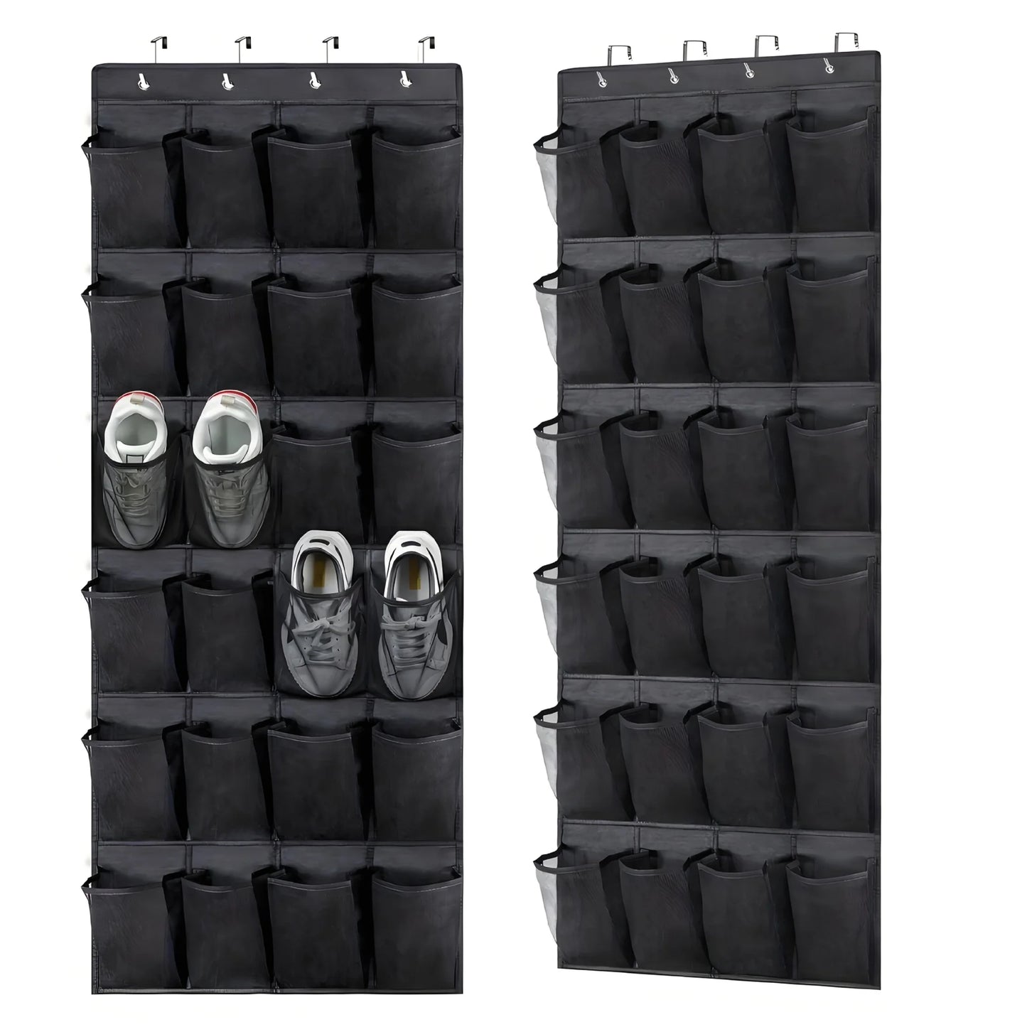 Sapateira de porta com 14, 24 ou 40 bolsos de tela