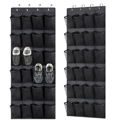 Sapateira de porta com 14, 24 ou 40 bolsos de tela