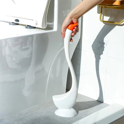 Escova Sanitária em Formato de Cisne com Suporte