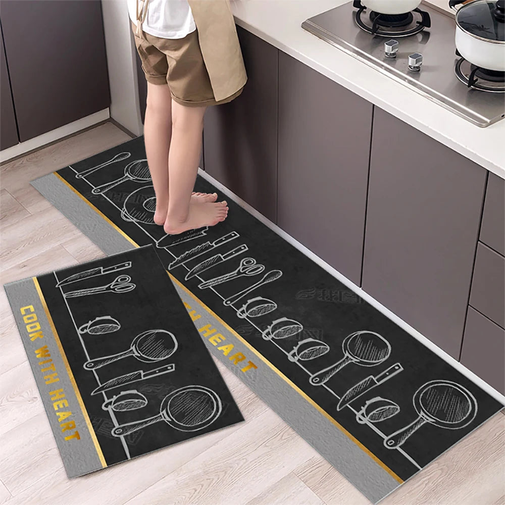 Tapete antiderrapante para a cozinha