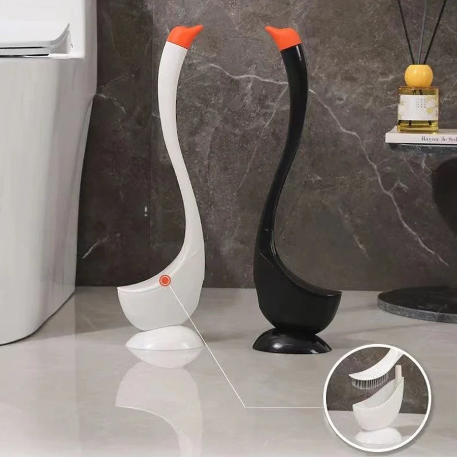 Escova Sanitária em Formato de Cisne com Suporte
