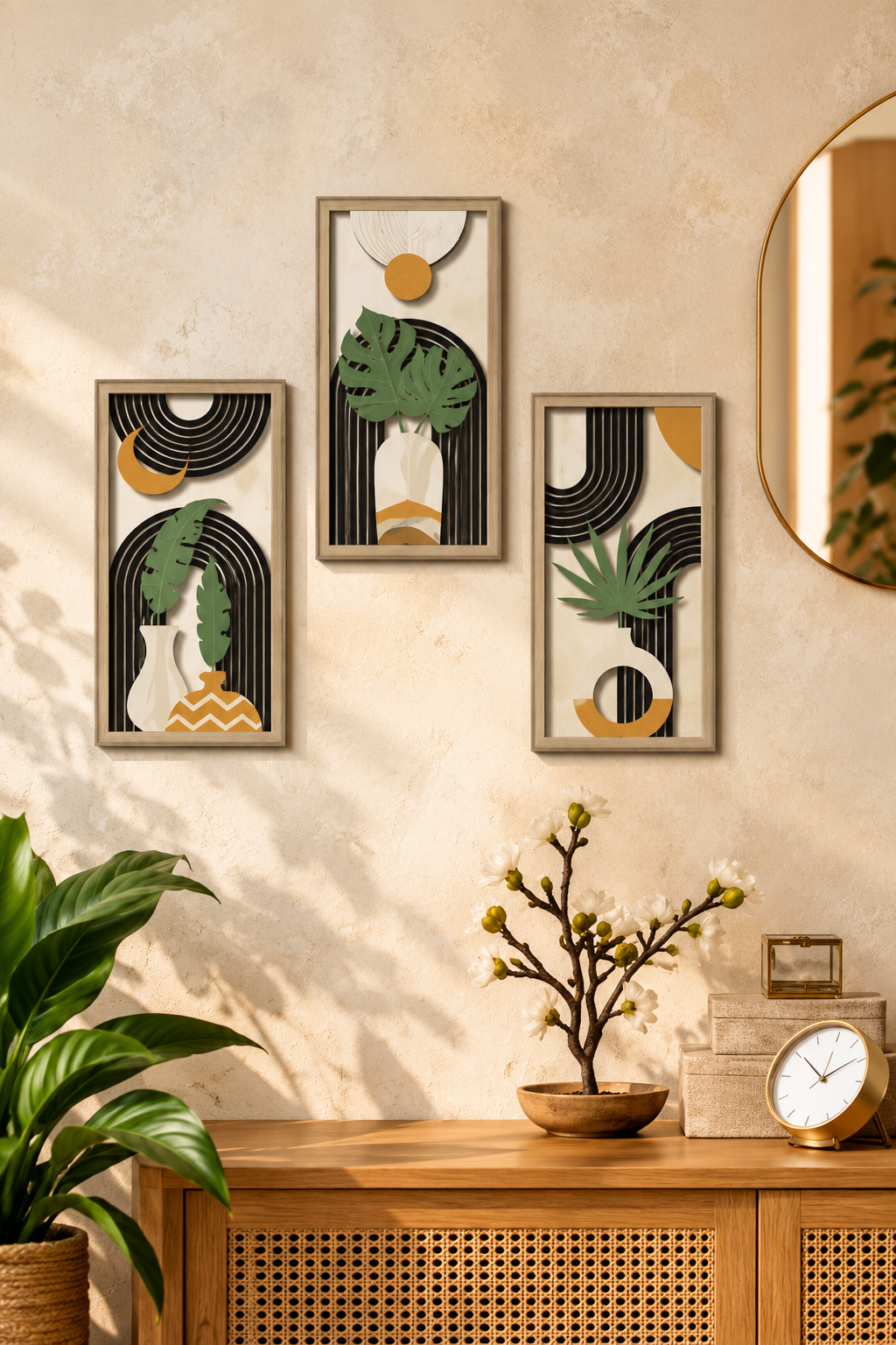 3 Boho Wall Art Pieces